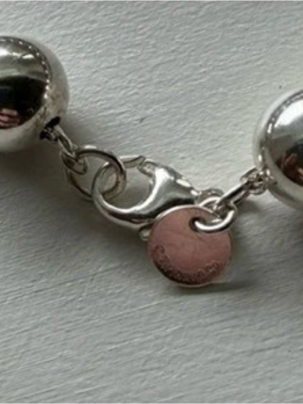 Tiffany & Co. Sterling Silver Bead Bracelet w/Tiffany Blue Pouch, no wear at all - Picture 7 of 12